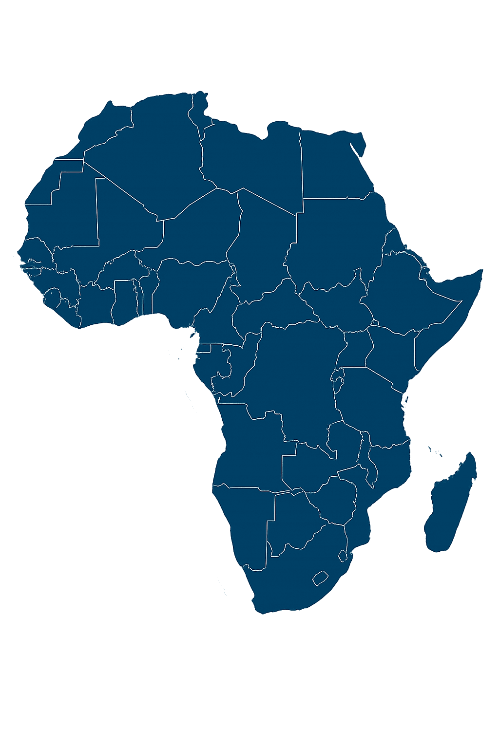 Carte du continent africain